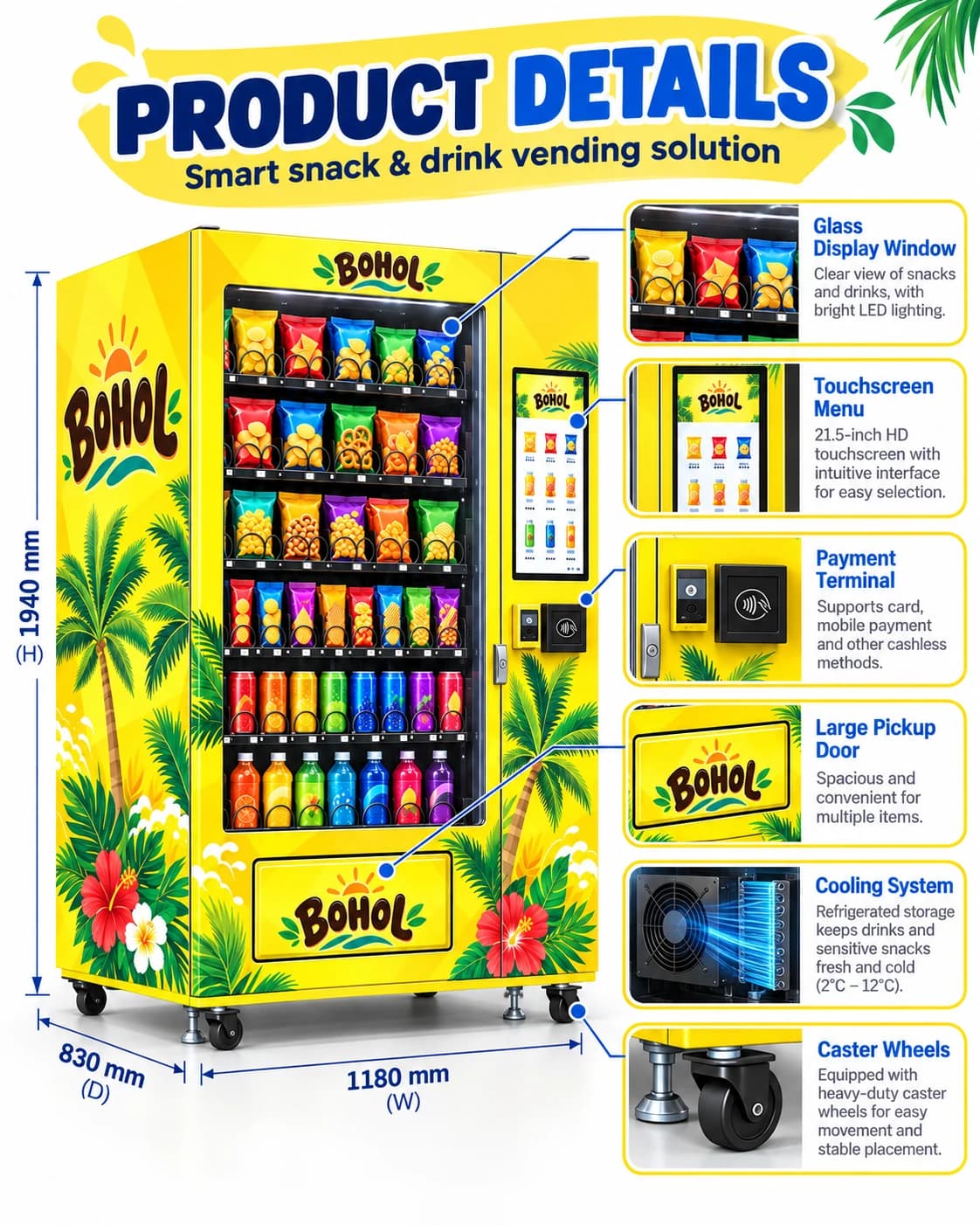 Snack & Drink Vending Machine detail 1