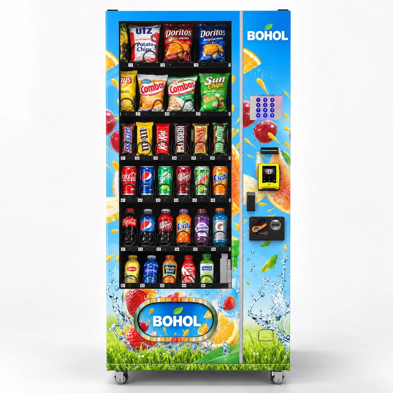 Blue Snack & Drink Vending Machine