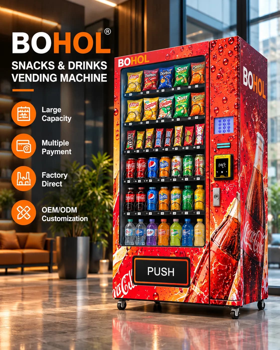 7-Inch Mini Snack and Drink Vending Machine