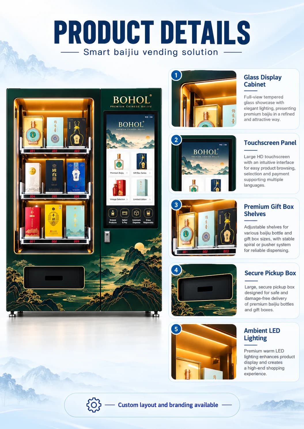 Premium Baijiu Vending Machine detail 1