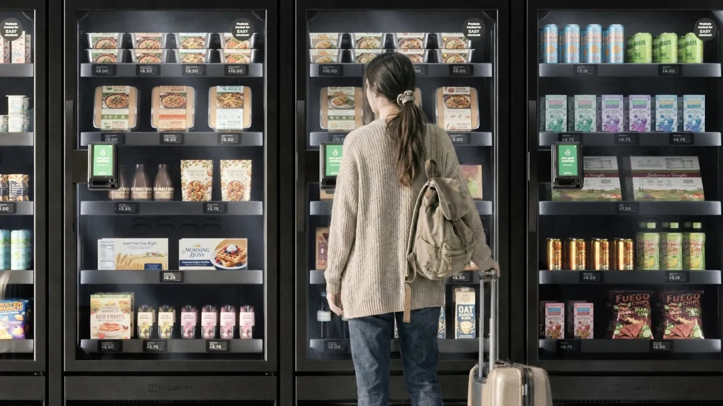 Illustrative smart retail cabinets used to explain vending inventory planning; not a BOHOL customer installation
